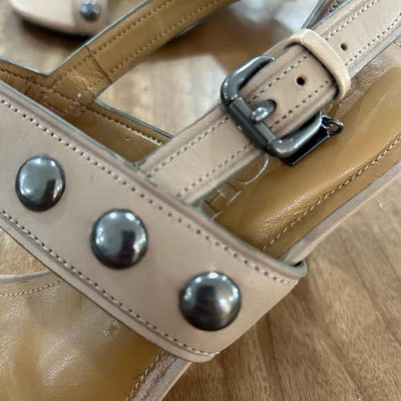 Coach Women's Tan Sandals with Graffiti Studs - Picture 3 of 10